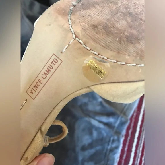 Vince Camuto Bellamy Suede pointed toe lace up heels. - Picture 8 of 11